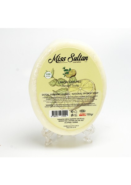 %100 Doğal Limon Kokulu Süngerli Sabun
