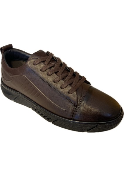 Kahverengi Erkek Kışlık Ayakkabı Deri Ortopedik 813