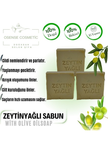 %100 Doğal El Yapımı Zeytin Yağlı Sabun