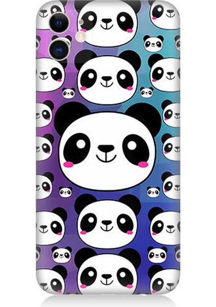 Apple iPhone 11 Uyumlu Silikon Kılıf Sevimli Pandalar