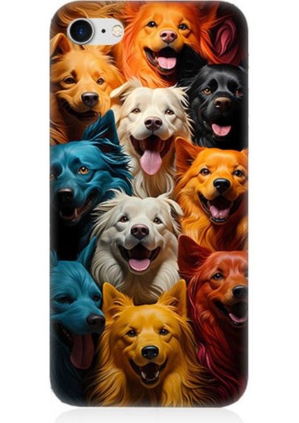 Apple iPhone 7 Uyumlu Silikon Kılıf Sevimli Köpekler