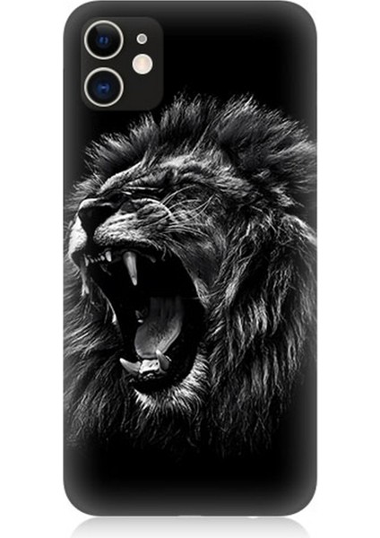 Apple iPhone 11 Uyumlu Silikon Kılıf Saldırgan Aslan