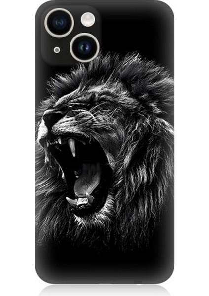 Apple iPhone 13 Uyumlu Silikon Kılıf Saldırgan Aslan