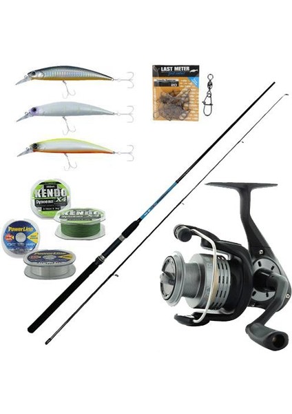 Yek Outdoor Spin Oltası Seti Okuma G-Power Spin 8' 240CM 15-40 gr 2 Parça Spin Kamışı & Okuma Revenger Rv-40 Fd Olta Makinesi