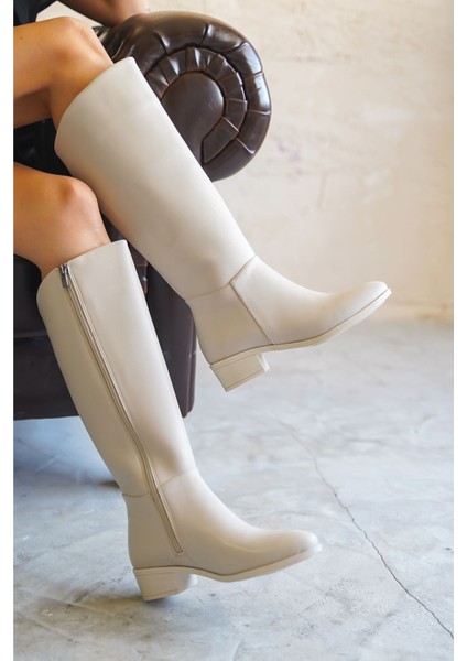 Kadın Rocco Kısa Topuklu Çizme - Ten Deri modelleri