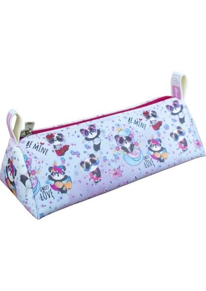 Kalem Kutusu Sevimli Pandalar Üçgen Tasarım Vegan Deri (Kalemlik ve Makyaj Çantası) fiyatları