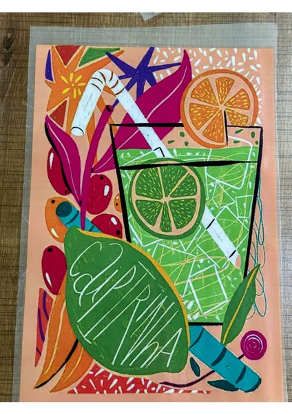 20X28 cm Ütü Ile Yapışan Transfer Baskı Meyveler Tişört Baskı