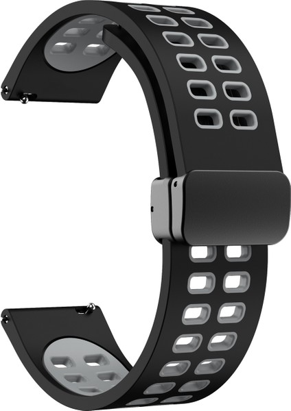 Huawei Watch Gt 2e - Gt2 46MM - Gt2 Pro 46MM Için Mıknatıslı Delikli Silikon Kordon Kayış - KY85