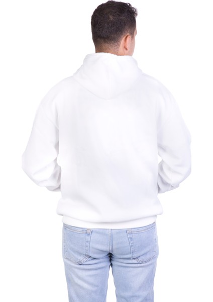 Oversize 3 Iplik Şardonlu Beyaz Sweatshirt indirimleri