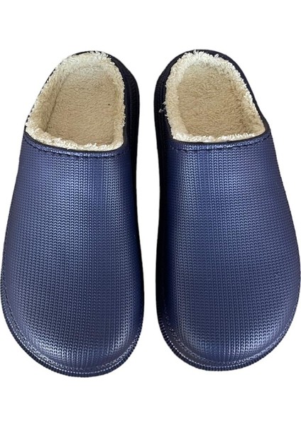 İçi Yünlü Su Geçirmez Kapalı Unisex Terlik LACİVERT