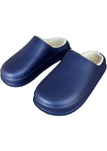 İçi Yünlü Su Geçirmez Kapalı Unisex Terlik LACİVERT