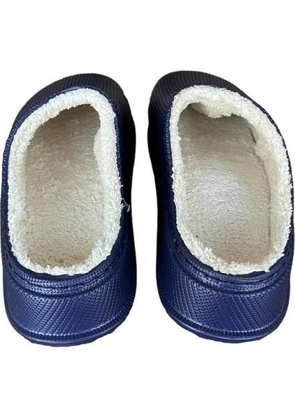 İçi Yünlü Su Geçirmez Kapalı Unisex Terlik LACİVERT