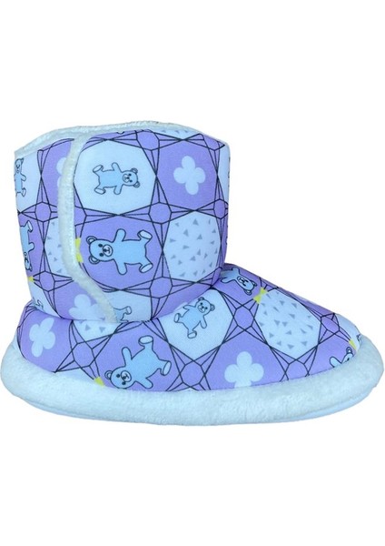 Çocuk Panduf Kreş Ev Okul Ayakkabısı Kaydırmaz Taban MOR