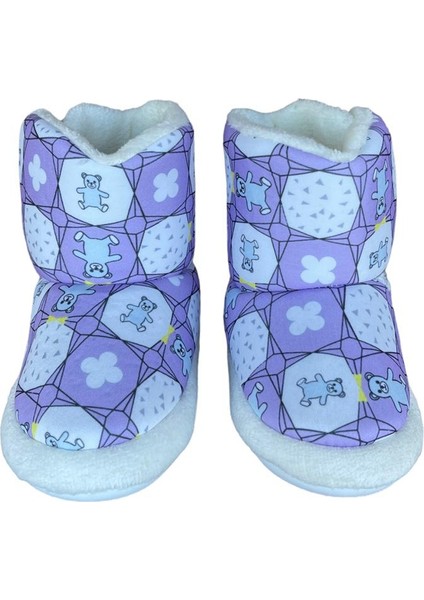 Çocuk Panduf Kreş Ev Okul Ayakkabısı Kaydırmaz Taban MOR