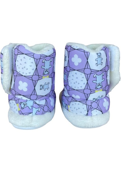 Çocuk Panduf Kreş Ev Okul Ayakkabısı Kaydırmaz Taban MOR