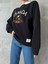 Nakış Işlemeli ,bisiklet Yaka ,oversize ,trend,şık,3 Iplik Şardonlu, Kadın Sweatshirt 2