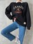 Nakış Işlemeli ,bisiklet Yaka ,oversize ,trend,şık,3 Iplik Şardonlu, Kadın Sweatshirt 3