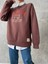 Nakış Işlemeli ,bisiklet Yaka ,oversize ,trend,şık,3 Iplik Şardonlu, Kadın Sweatshirt 1