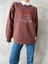 Nakış Işlemeli ,bisiklet Yaka ,oversize ,trend,şık,3 Iplik Şardonlu, Kadın Sweatshirt 3
