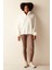Ekru Fermuarlı Yaka Teddy Sweatshirt 2