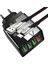 A6 Çoklu Şarj Adaptörü 4 Port + J3 Type-C 5A/100W Şarj Kablosu -3mt 1