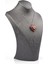 Red Jasper Doğal Taş Tel Sarmalı Kalp Kolye 2