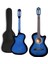 CG-395BL Mavi Renk Kesik Klasik Gitar 4/4 Yetişkin Boy Sap Ayarlı Full Set 2