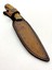 El Yapımı Kahverengi Ceviz Saplı Dövme Çelikten Av ve Kamp Bıçağı Kullanışlı Doğa Bıçağı 2