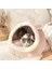 Pembe Tavşan 30X30X30CM Kedi ve Köpek Dört Mevsim Yuva Sıcak Evcil Hayvan Sepeti Yumuşak ve Rahat Yavru Kedi Yatma Pedi Küçük Köpek Mağarası Yıkanabilir Kedi ve Köpek Çadırı (Yurt Dışından) 1