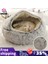 Kahverengi B M (50X50) cm Kış Uzun Peluş Pet Kedi Yatağı Yuvarlak Kedi Yastık Kedi Evi 2 In 1 Sıcak Köpek Sepeti Kedi Uyku Tulumu Kedi Yuva Kulübesi Küçük Köpek Kedi (Yurt Dışından) 4
