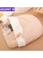 Açık Yeşil S 57X47CM Hoopet Kedi Uyku Yatağı Warmkediler Için Uyku Tulumu Derin Uyku Kış Rahat Mat Ev Yavru Kediler Için Yuva Yastığı Yorgan ile (Yurt Dışından) 4