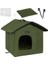 Yeşil 33CMX33CMX35CM Katlanabilir Pet Kedi Evi Köpek Kulübesi Yatak Mat Küçük Orta Köpek Kediler Için Yatak Yuva Evcil Hayvan Ürünleri Sepeti Evcil Köpek Mağara Kanepe Ev Kedi Çadırı (Yurt Dışından) 2