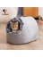 Derin Gri 48X34X32 cm Nefes Pet Kedi Yatak Evi Kış Sıcak Mağara Köpek Kulübesi Köpek Yavrusu Derin Uyku Ev Taşınabilir Kedi Uyku Tulumu Pet Malzemeleri (Yurt Dışından) 2