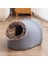 Derin Gri 48X34X32 cm Nefes Pet Kedi Yatak Evi Kış Sıcak Mağara Köpek Kulübesi Köpek Yavrusu Derin Uyku Ev Taşınabilir Kedi Uyku Tulumu Pet Malzemeleri (Yurt Dışından) 3