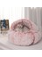 Beyaz Pembe S 2 In 1 Kış Uzun Peluş Pet Kedi Yatak Yuvarlak Kedi Yastık Kedi Evi Sıcak Kediler Sepet Uyku Çantası Kedi Yuva Kulübesi Yavru Kedi Küçük Köpek Için (Yurt Dışından) 5