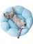 Açık Mavi L (Çap 55) Dört Mevsim Yumuşak Kedi Yatak Yıkanabilir Petal Kedi Yuvası Rahat Uyuyan Köpek Evi Evcil Hayvan Malzemeleri Aksesuarları (Yurt Dışından) 2