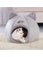 Gri M Yumuşak Pet Kedi Yatak Evi Sıcak Pet Yatak Mağara Çadırı Çıkarılabilir Yastık ile Kış Uyku Evcil Hayvan Pedi Yuva Kediler Ürünleri (Yurt Dışından) 2