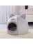 Gri M Yumuşak Pet Kedi Yatak Evi Sıcak Pet Yatak Mağara Çadırı Çıkarılabilir Yastık ile Kış Uyku Evcil Hayvan Pedi Yuva Kediler Ürünleri (Yurt Dışından) 3