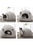 Beyaz L (50X40X38 Cm) Sıcak Kedi Yatak Pet Köpek Kedi Evi Kış Köpek Kedi Yastık Mat Kapalı Sepet Mağara Kulübesi Yuva Kediler Evcil Hayvanlar Için Ürünler Nido De Gato (Yurt Dışından) 5