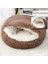Gri (Iç Peluş) L (65X65CM) Pet Köpek Kedi Yuvarlak Peluş Yatak Derin Uyku Için Yarı Kapalı Kedi Yuvası Kışın Konfor Kediler Yatak Küçük Mat Sepeti Yumuşak Köpek Kulübesi (Yurt Dışından) 4