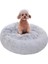 Gümüş Beyaz 19.6 Inç-50 cm Sakinleştirici Kedi Yatağı Yumuşak Yuvarlak Köpek Yatakları Anti-Anksiyete Donut Cuddler Ev Isınma Rahat Kabarık Peluş Polar (Yurt Dışından) 1