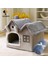 Battaniye ile Ekose M 44X36X39CM Sıcak Kedi Köpek Peluş Yatak Evi Ayrılabilir Yıkanabilir Yumuşak Kedi Yastığı Kış Yavru Kedi Evi Çadır Köpek Yuvası Mağara Evcil Hayvan Malzemeleri (Yurt Dışından) 2