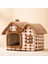 Battaniye ile Ekose M 44X36X39CM Sıcak Kedi Köpek Peluş Yatak Evi Ayrılabilir Yıkanabilir Yumuşak Kedi Yastığı Kış Yavru Kedi Evi Çadır Köpek Yuvası Mağara Evcil Hayvan Malzemeleri (Yurt Dışından) 4