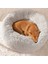 Beyaz 80 cm Süper Yumuşak Kedi Yatağı Rahat Donut Yuvarlak Köpek Kulübesi Ultra Yumuşak Kaymaz Kış Sıcak Köpek Kulübesi Pet Kedi Yastık Yatak Kış Sıcak (Yurt Dışından) 3