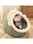Ayı 40X40X32 cm Kedi ve Köpek Dört Mevsim Yuva Sıcak Evcil Hayvan Sepeti Yumuşak ve Rahat Yavru Kedi Yatma Pedi Küçük Köpek Mağarası Yıkanabilir Kedi ve Köpek Çadırı (Yurt Dışından) 4