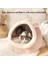 Ayı 40X40X32 cm Kedi ve Köpek Dört Mevsim Yuva Sıcak Evcil Hayvan Sepeti Yumuşak ve Rahat Yavru Kedi Yatma Pedi Küçük Köpek Mağarası Yıkanabilir Kedi ve Köpek Çadırı (Yurt Dışından) 5