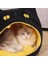 Kara Kedi 36X36X36CM Tatlı Kedi Yatak Rahat Yumuşak Sıcak Pet House Sepeti Küçük Köpek Için Ayrılabilir Yatak Yavru Kedi Tasarım Peluş Kedi Için Açık Kapalı Sepet (Yurt Dışından) 5