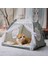 Yaz 1 Xl 58 58 56 cm Kedi Köpek Kulübesi Pet Çadır Ev Yarı Kapalı Köpek Yatağı Her Mevsim Evrensel Villa Yatak (Yurt Dışından) 5