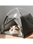 Gri 40X40X41 cm Katlanır Pet Çadır Yatak Mağara Kedi Küçük Köpek Için Taşınabilir Kedi Çadır Yavru Yatak Kulübesi Kapalı Açık Yaz Köpek Çadır Rahat Mağara Evi (Yurt Dışından) 3