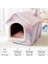 Pembe S Katlanabilir Kedi Yatağı Pet Köpek Evi Kış Kedi Villa Uyku Kulübesi Çıkarılabilir Sıcak Yuva Kapalı Çadır Mağara Kanepe Evcil Hayvan Malzemeleri Cama Gato (Yurt Dışından) 1